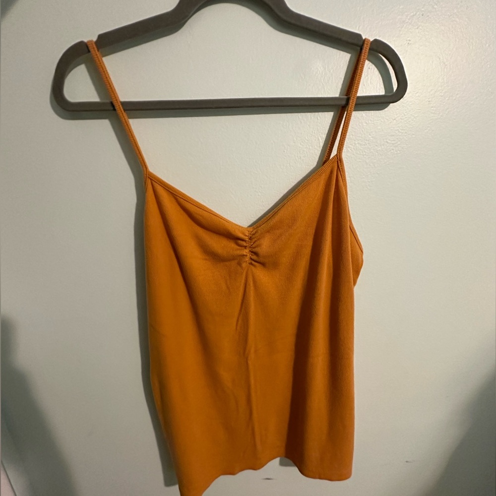 Mustard Yellow Ribbed Tank Top